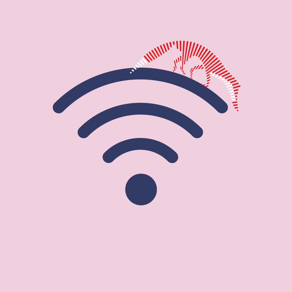 WLAN-Zeichen mit Fuchs