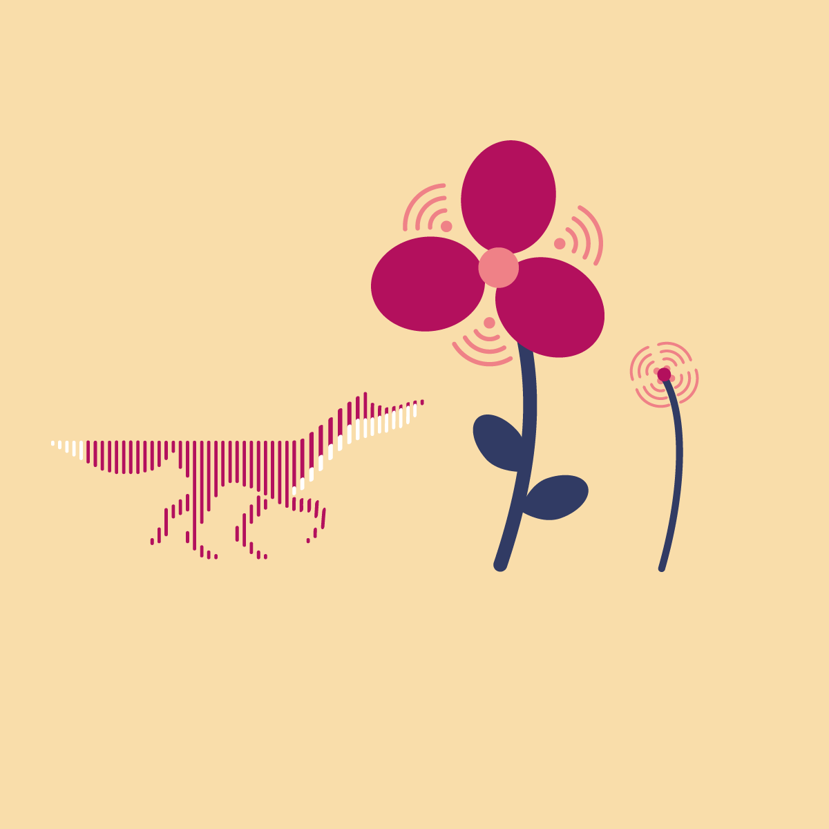 Fuchs an Blume
